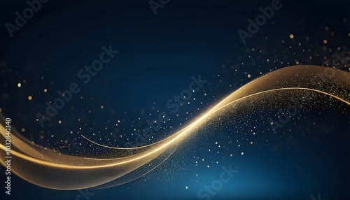 abstract Elegant blue-white-purple background with golden lines decoration