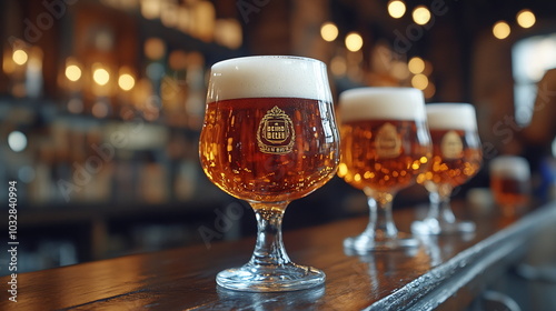 Celebration of Craft Beer in Diverse Glassware Display