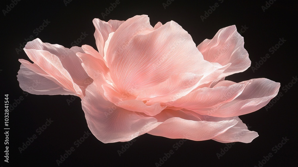 Ultra-Detailed Macro Shot of Lush Pink Peony Petal with Velvety Texture Ultra-Detailed Macro Shot of Lush Pink Peony Petal with Velvety Texture