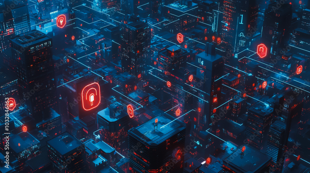 abstract innovative cyber security network, using interconnected nodes to represent partnerships abstract innovative cyber security network, using interconnected nodes to represent partnerships