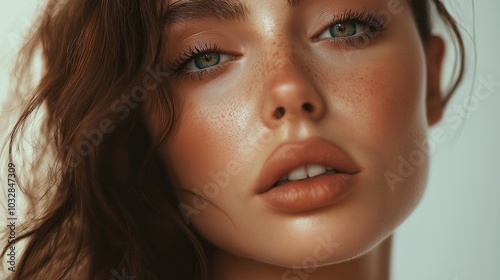 The face of a dark-skinned girl act sexy  generate ai.