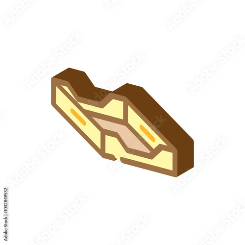 trays cardboard packaging isometric icon vector. trays cardboard packaging sign. isolated symbol illustration