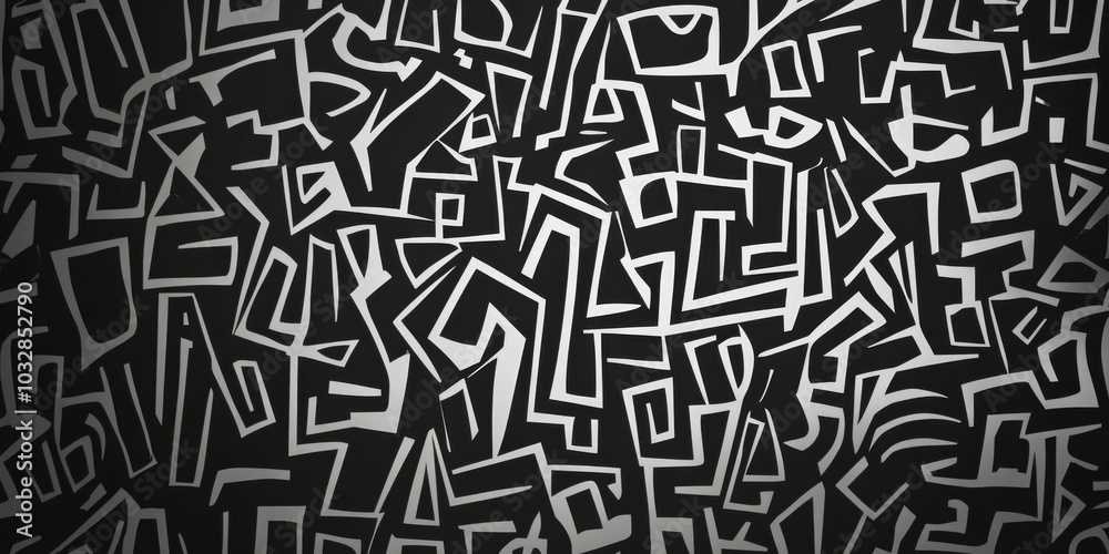 Abstract background with hieroglyphs. The chaotic arrangement of lines. Plain monochromatic pattern Abstract background with hieroglyphs. The chaotic arrangement of lines. Plain monochromatic pattern