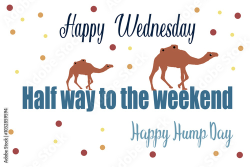 Fényképezés Cheerful  Happy Wednesday  Illustration