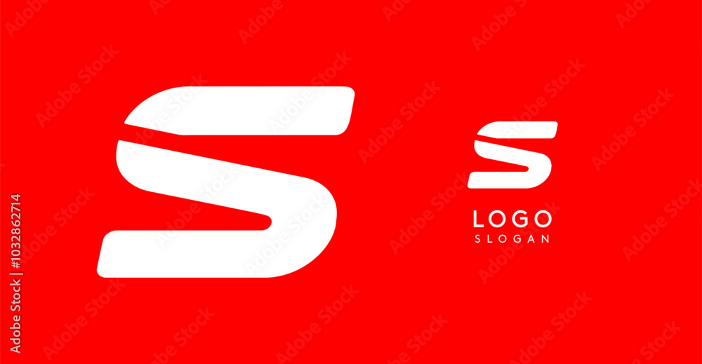 Bold angular letter S, geometric cutouts, minimalist sporty style, dynamic corporate identity, athletic and automotive logo, strong typographic design. Vector typeset Bold angular letter S, geometric cutouts, minimalist sporty style, dynamic corporate identity, athletic and automotive logo, strong typographic design. Vector typeset