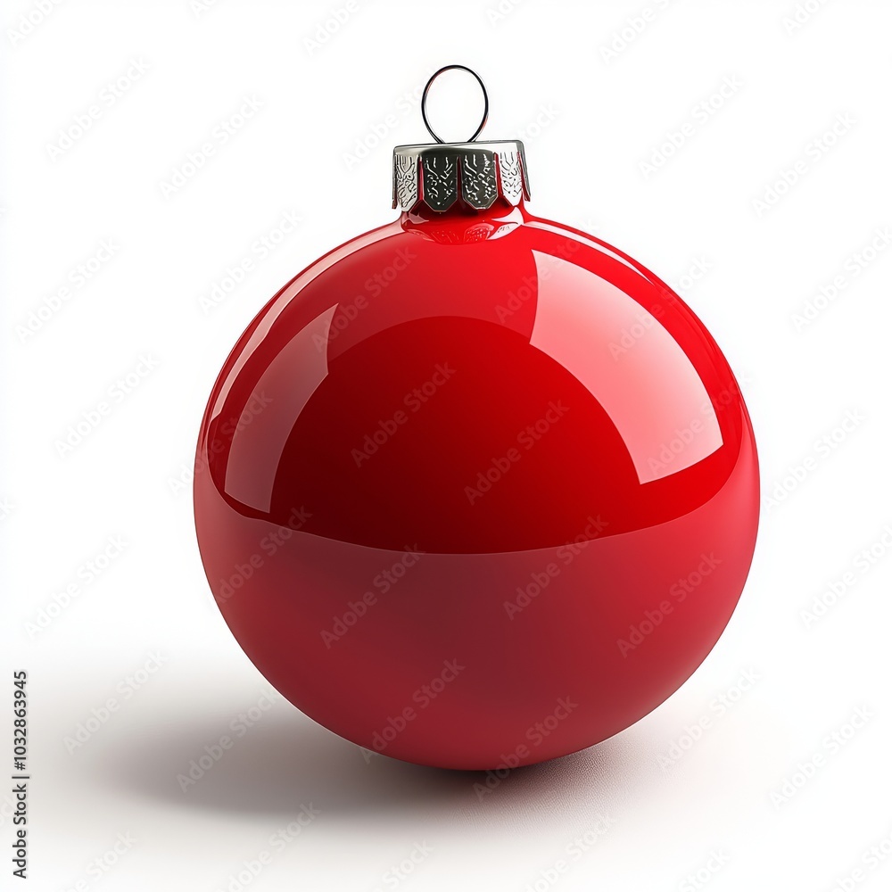 Hanging Christmas ball on a rope isolated on white Hanging Christmas ball on a rope isolated on white
