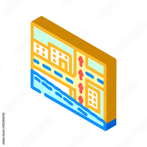 evacuation route disaster isometric icon vector. evacuation route disaster sign. isolated symbol illustration