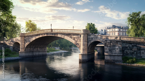 bridge over the river seine photo