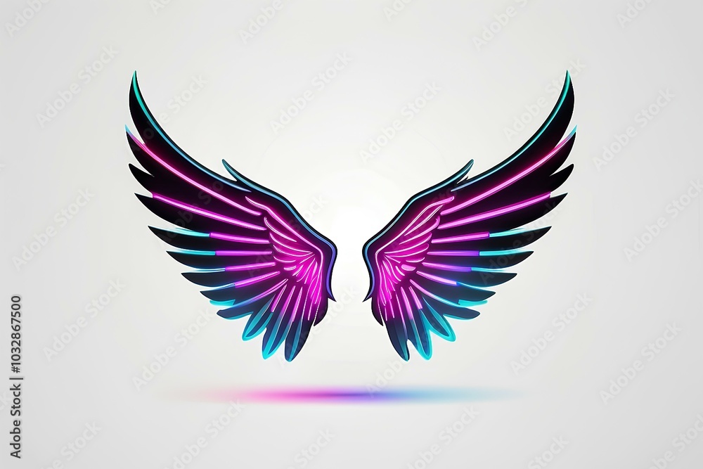 Obraz premium Dark Face in Neon Style 