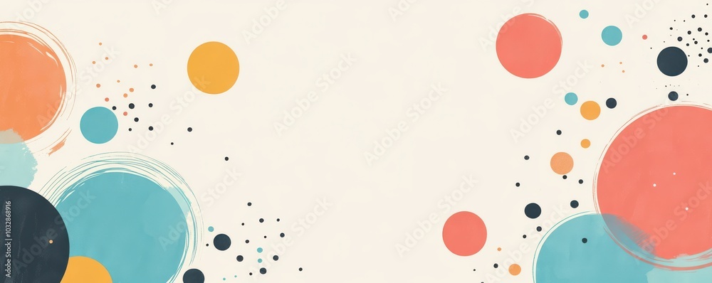 Abstract pastel background with wavy lines and colorful dots creating a dynamic and vibrant design Abstract pastel background with wavy lines and colorful dots creating a dynamic and vibrant design
