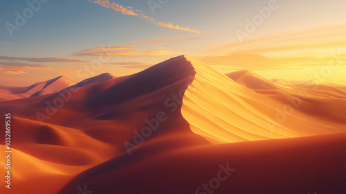 sunset in the desert