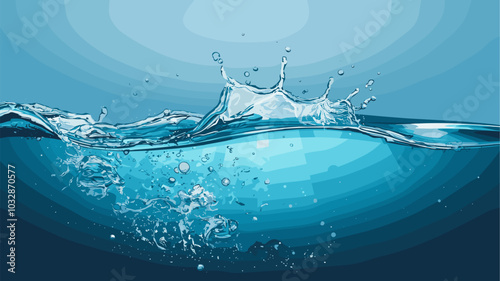 Realistic underwater air bubbles on transparent background. Vector illustration of fizzy drink, sparkling beverage, diving deep into sea or ocean water, aqua splash, laundry detergent foam effect