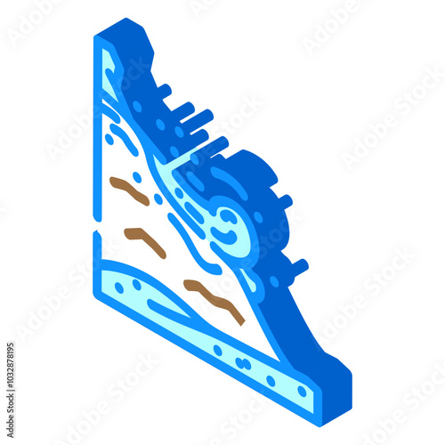 avalanche natural phenomena isometric icon vector. avalanche natural phenomena sign. isolated symbol illustration