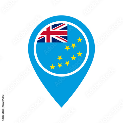 Tuvalu flag location icon Free Download Tuvalu flag location icon - GFXLoad