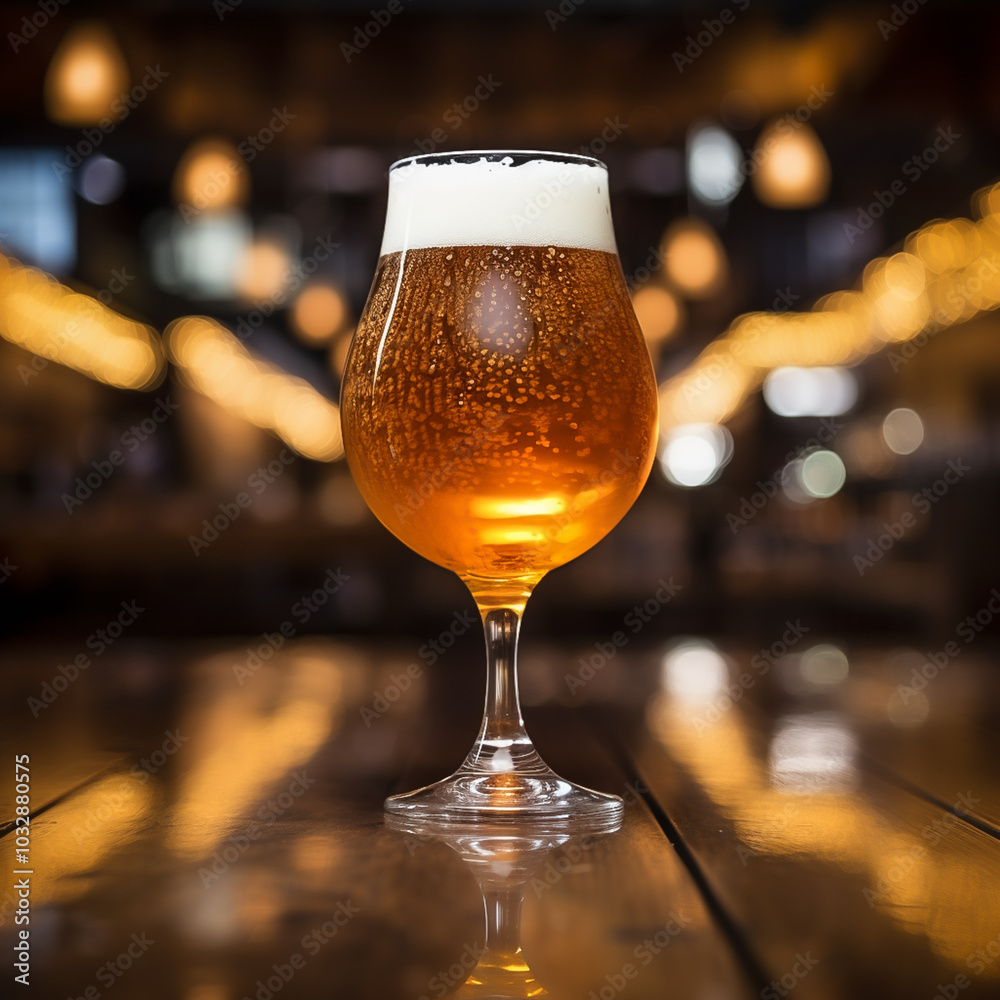 glass of beer on a table