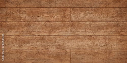 Rustic wooden floor. Close up. The floorboards are arranged in a horizontal pattern, featuring a warm brown color with visible wood grain and texture. Abstract background, wallpaper.