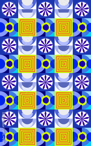 seamless geometric pattern design - vibrant background wallpaper