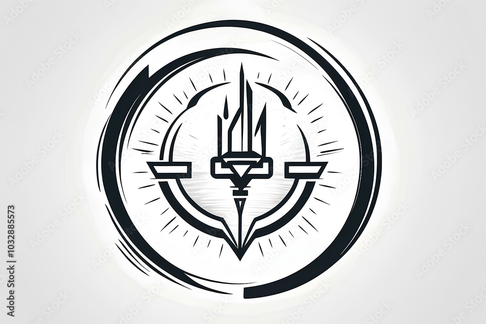 abstract shield icon in a monochrome style, representing protection and security abstract shield icon in a monochrome style, representing protection and security