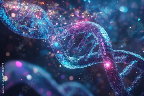 3D Digital DNA Helix Concept for Medical and Genetic Research