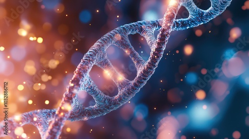 Abstract DNA Helix Structure for Biotechnology and Medical Research