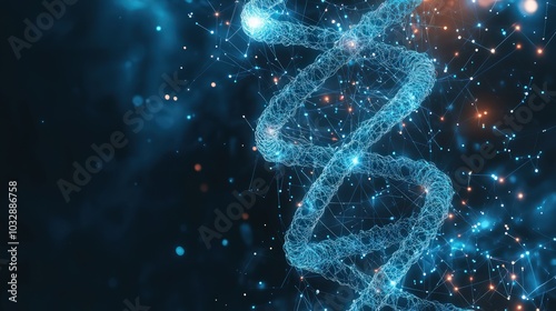 Abstract DNA Helix Structure for Biotechnology and Medical Research