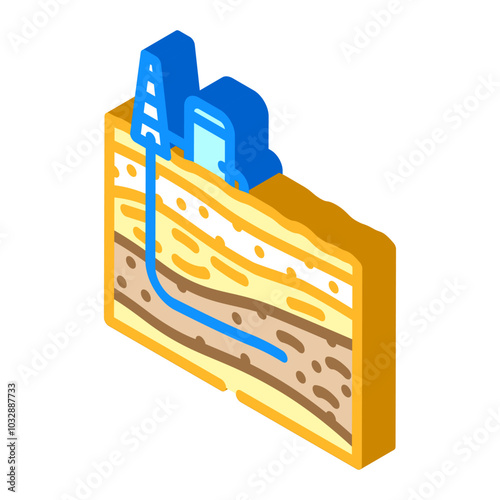 shale oil industry isometric icon vector. shale oil industry sign. isolated symbol illustration