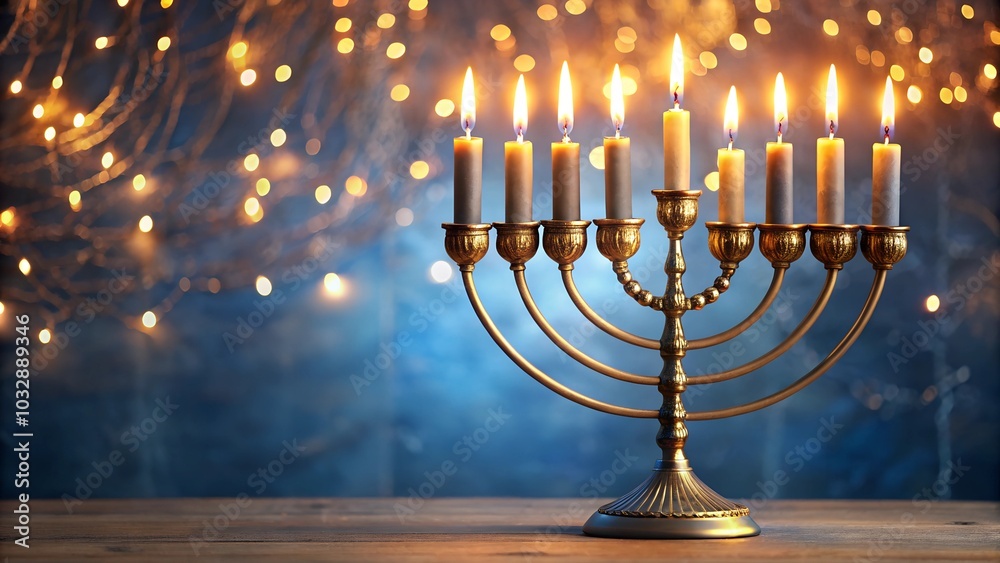 hanukkah menorah with candles hanukkah menorah with candles