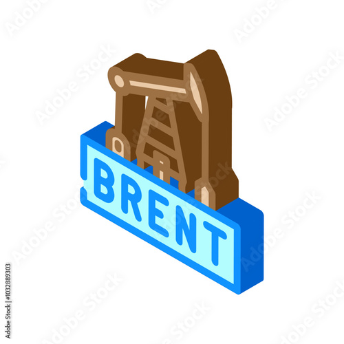 brent crudeoil industry isometric icon vector. brent crudeoil industry sign. isolated symbol illustration