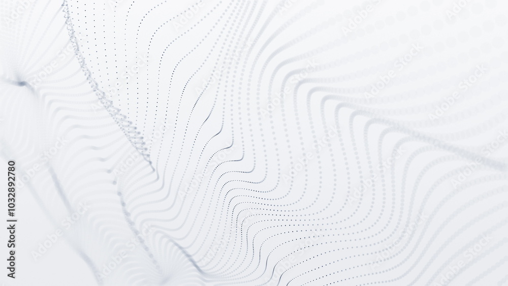The captivating pattern of abstract white waves paired with dots, creating an enticing design The captivating pattern of abstract white waves paired with dots, creating an enticing design