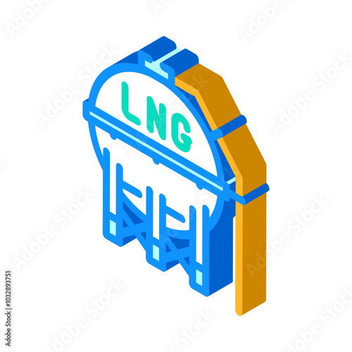 liquefied natural gas lng isometric icon vector. liquefied natural gas lng sign. isolated symbol illustration