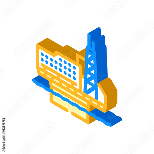 platform oil industry isometric icon vector. platform oil industry sign. isolated symbol illustration