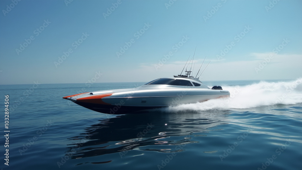 Fototapeta premium Concept Hydrofoil Boat