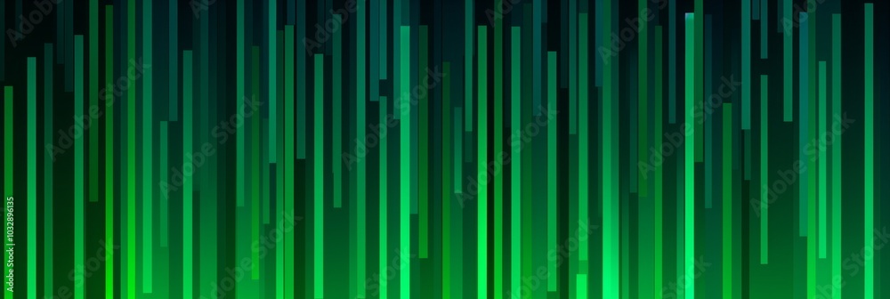 Vertical green random tinted lines seamless pattern background  