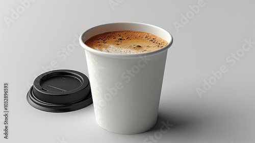 Blank cardboard coffee cup mockup