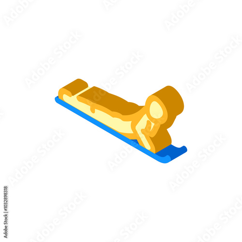 cobra pose bhujangasana yoga isometric icon vector. cobra pose bhujangasana yoga sign. isolated symbol illustration