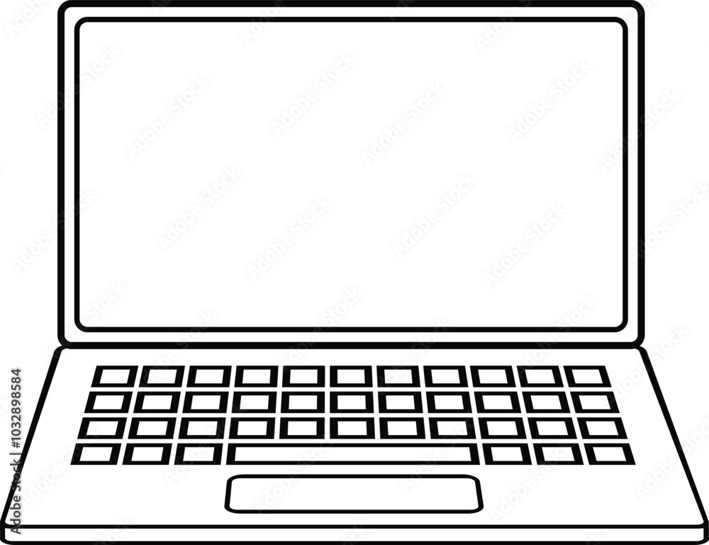 Laptop, Computer Simple Line Icon Laptop, Computer Simple Line Icon