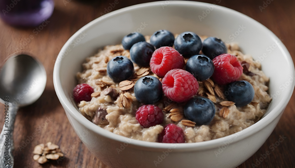 bowl of mixed berry oatmeal bowl of mixed berry oatmeal
