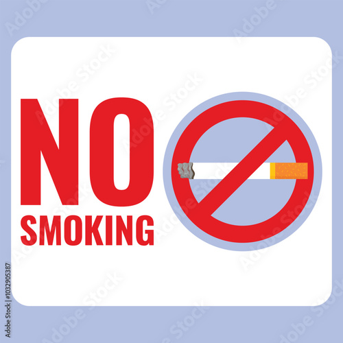 No Smoking sign vector illustration. say no to smoking vector. no smoking cigarette