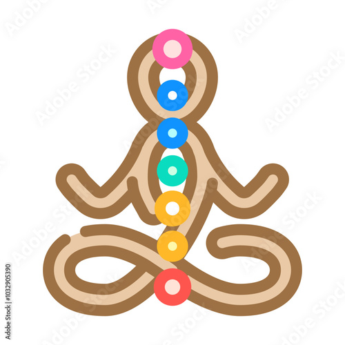 chakras ayurveda color icon vector. chakras ayurveda sign. isolated symbol illustration
