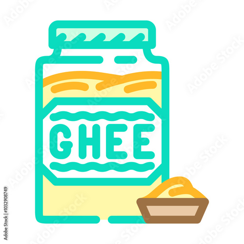 ghee ayurveda color icon vector. ghee ayurveda sign. isolated symbol illustration