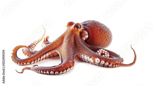 Marine Animal on White Background - a captivating and unique visual. The marine creature on a pure white backdrop creates an enchanting and distinct scene