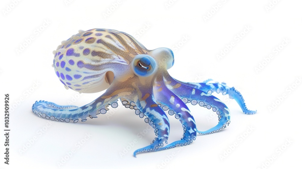 Marine Animal on White Background - a captivating and unique visual. The marine creature on a pure white backdrop creates an enchanting and distinct scene Marine Animal on White Background - a captivating and unique visual. The marine creature on a pure white backdrop creates an enchanting and distinct scene