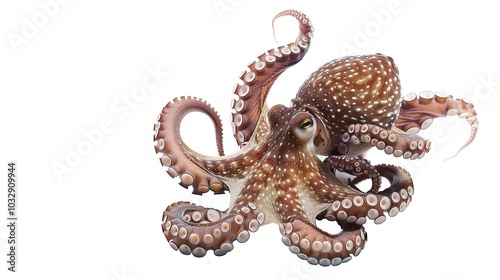 Marine Animal on White Background - a captivating and unique visual. The marine creature on a pure white backdrop creates an enchanting and distinct scene