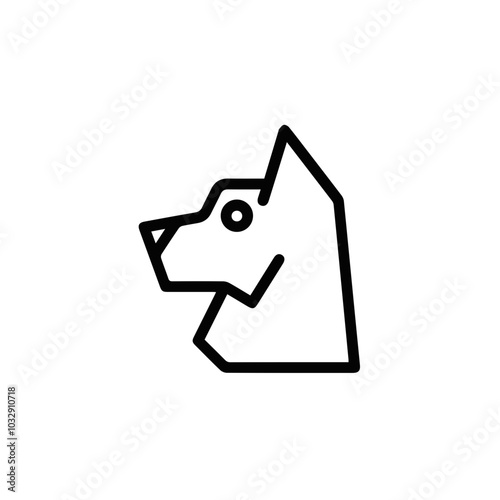 Dog icon symbol vector image illustration 