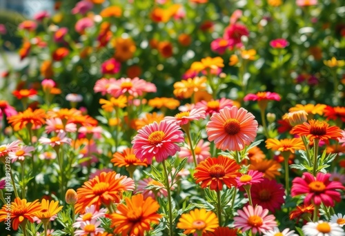Vibrant Flower Garden in Full Bloom