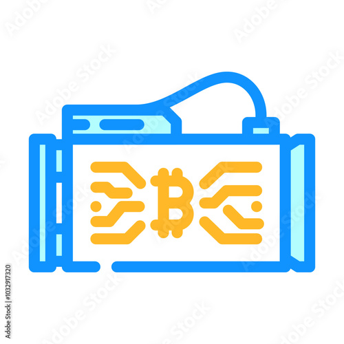 asic miner cryptocurrency mining color icon vector. asic miner cryptocurrency mining sign. isolated symbol illustration