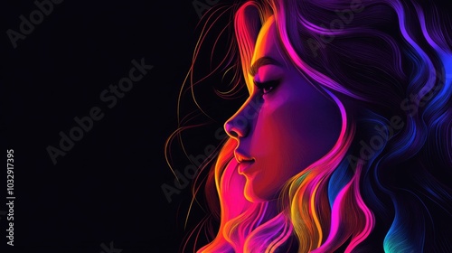 Stylish Portrait of a Woman with Bright Colors