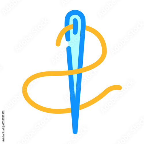 sewing needle dressmaking fashion color icon vector. sewing needle dressmaking fashion sign. isolated symbol illustration