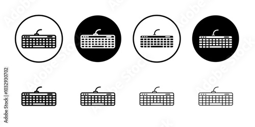 Keyboard icon Flat fill set collection