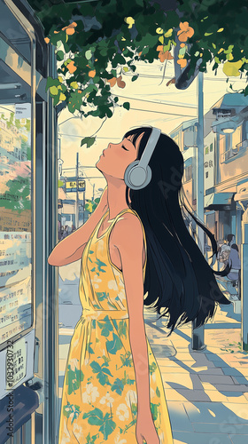 Lofi anime illustration